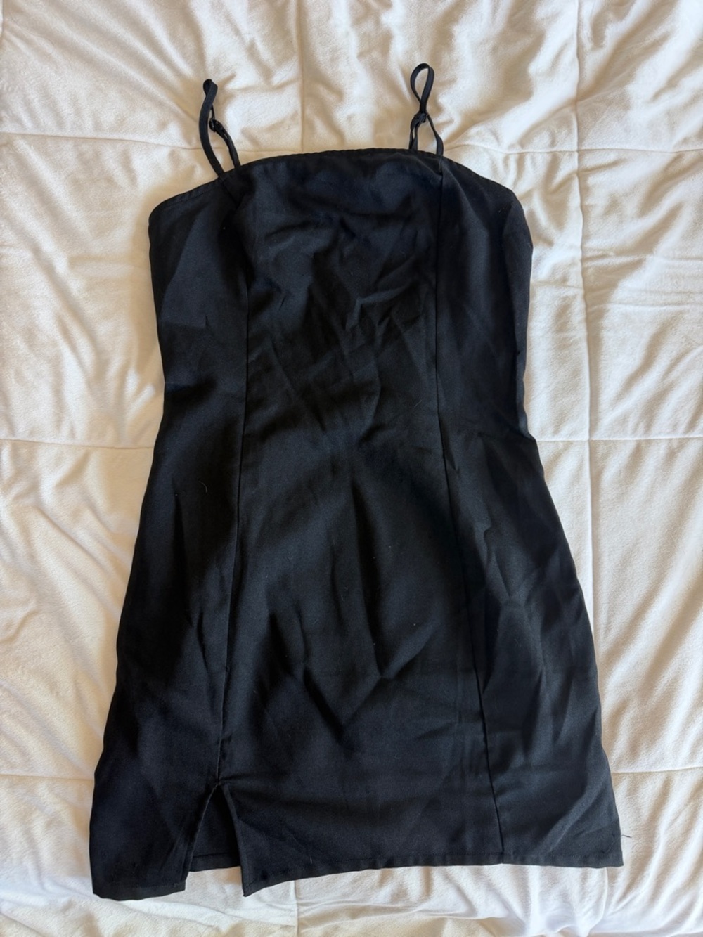Black Spaghetti Strap Bodycon Dress - Women's